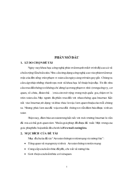 An toàn thông tin trên mạng và tường lửa