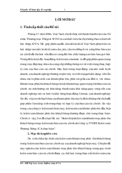 Báo cáo Thực trạng kiểm toán khoản mục phải thu khách hàng trong quy trình kiểm toán tài chính do Công ty TNHH Kiểm toán Phương Đông ICA thực hiện