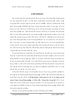 Chế độ pháp lý nhằm quản lý rủi ro tín dụng tại chi nhánh Ngân hàng nông nghiệp và phát triển nông thôn Láng Hạ