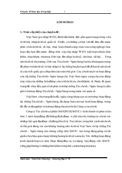 Cơ hội và thách thức của Công ty tài chính cổ phần HANDICO(Hafic) khi Việt Nam gia nhập WTO