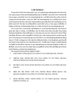 Công ty cổ phần Quang Trung (QT- Sản xuất bia)