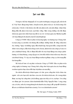 Công ty TNHH Đầu tư phát triển công nghệ và thương mại Chung Anh (Marketing)