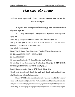 Công ty TNHH một thành viên cấp nước Nghệ An (KT)