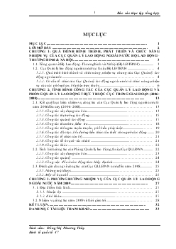 Cục quản lý lao động ngoài nước – Bộ lao động-Thương binh và Xã hội (KTQT)
