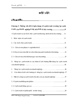 Giải pháp nâng cao năng lực cạnh tranh của mặt hàng nông sản xuất khẩu tại chi nhánh Công ty Cổ phần xuất nhập khẩu Intimex (chi nhánh Thăng Long)