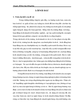 Giải pháp phòng ngừa và hạn chế rủi ro tín dụng trong hoạt động kinh doanh tại chi nhánh NHNN & PTNT tỉnh Hải Dương