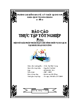 Hạn chế tính thời vụ trong du lịch tại khách sạn Đà Nẵng