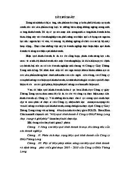 Hiệu quả kinh doanh ở Công ty Giầy Thăng Long thực trạng và giải pháp