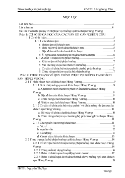 Hoàn thiện quy trình phục vụ buồng tại khách sạn Hùng Vương