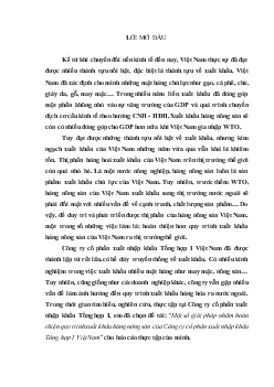 Hoàn thiện quy trình xuất khẩu hàng nông sản của Công ty cổ phần xuất nhập khẩu Tổng hợp I Việt Nam