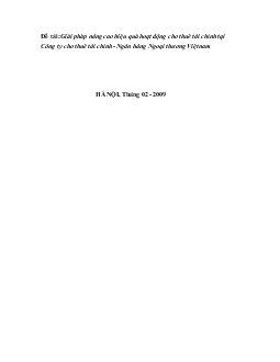Hoạt động cho thuê tài chính tại Công ty cho thuê tài chính - Ngân hàng Ngoại thương Việt Nam