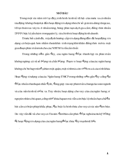 Hoạt động cho vay có tại sản đảm bảo tại các Ngân hàng thương mại cổ phần Việt Nam