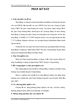 Hoạt động tín dụng tại Ngân hàng thương mại cổ phần Sài gòn Công thương – thực trạng và giải pháp