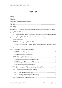 Một số giải pháp hoàn thiện hệ thống phân phối sản phẩm ở Công ty TNHH xuất nhập khẩu vật liệu xây dựng và nội thất