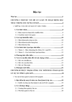 Một số giải pháp nâng cao năng lực mời thầu trong xây dựng cơ bản của ban quản lý dự án tỉnh Lạng Sơn