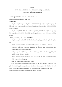 Một số giải pháp nhằm góp phần hoàn thiện công tác thẩm định dự án đầu tư tại Habubank