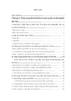 Một số giải pháp thu hút đầu tư trực tiếp nước ngoài tại Hà Nội