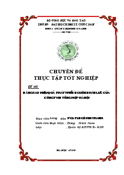 Nâng cao hiệu quả phát triển nguồn nhân lực của Công ty in Tổng hợp Hà Nội