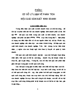 Nâng cao hiệu quả sản xuất kinh doanh tại Xí nghiệp bánh mứt kẹo Hà Nội