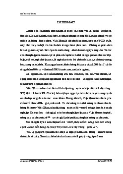 Nâng cao khả năng cạnh tranh của hàng dệt may Việt Nam trên Thị trường quốc tế