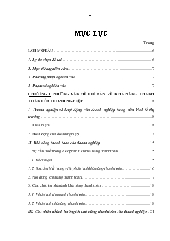 Nâng cao khả năng thanh toán tại Công ty cổ phần điện tử Giảng Võ