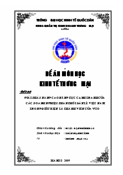 Nâng cao năng lực cạnh tranh của các doanh nghiệp phân phối bán lẻ Việt Nam trong điều kiện là thành viên của WTO
