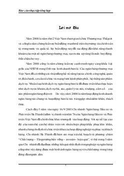 Ngân hàng đầu tư và phát triển Việt Nam chi nhánh Hà Thành