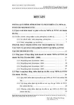 Ngân hàng nông nghiệp & PTNT chi nhánh Hà Tây (DT)