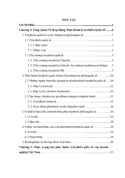 Nghiên cứu thực trạng và giải pháp thúc đẩy hiệu quả việc phát hành trái phiếu ra Thị trường vốn quốc tế của doanh nghiệp Việt Nam trong điều kiện kinh tế quốc tế