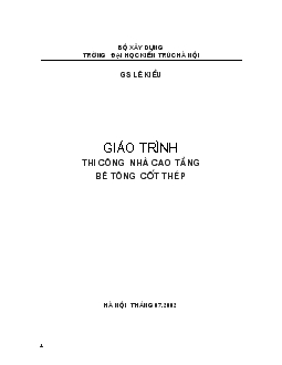 Thi công nhà cao tầng bê tông cốt thép