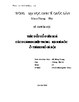 Thúc đẩy cổ phần hoá các doanh nghiệp thương mại Nhà nước ở Thành phố Hà Nội