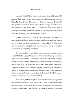 Thực trạng và phương HƯỚNG Phát triển thương mại ĐIỆN TỬ CHO các Doanh nghiệp Việt Nam