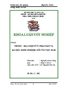 Thương mại điện tử ở Nhật Bản và bài học kinh nghiệm đối với Việt Nam