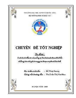Tình hình đầu tư của Công ty kinh doanh than Hà Nội nhằm giảm chi phí trong giai đoạn suy thoái kinh tế