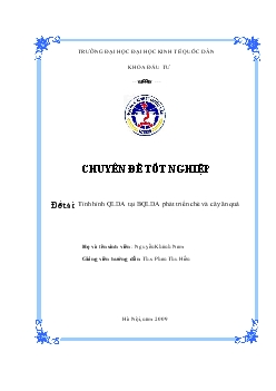 Tình hình QLDA tại BQLDA phát triển chè và cây ăn quả