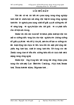 Tổng quan về Zeolit và ứng dụng trong công nghệ tổng hợp Hữu cơ - Hóa dầu
