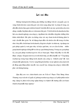 Ứng dụng Marketing trong hoạt động kinh doanh của Công ty adsoft-Corp