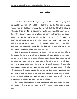 Vấn đề tuyển dụng nhân lực trong các doanh nghiệp ở Việt Nam