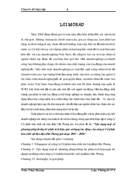 Vận dụng một số phương pháp thống kê phân tích hiệu quả sử dụng lao động của Công ty Cổ phần hóa chất vật liệu điện Hải Phòng giai đoạn 2003 – 2008