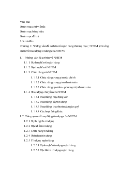 Vận dụng một số phương pháp thống kê phân tích hoạt động tín dụng của Ngân hàng Thương mại cổ phần Phương Nam – chi nhánh Hà Nội