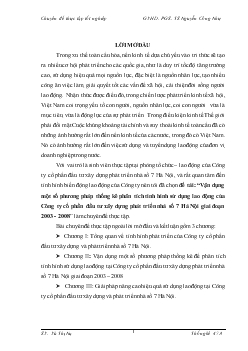 Vận dụng một số phương pháp thống kê phân tích tình hình sử dụng lao động của Công ty cổ phần đầu tư xây dựng phát triển nhà số 7 Hà Nội giai đoạn 2003 - 2008