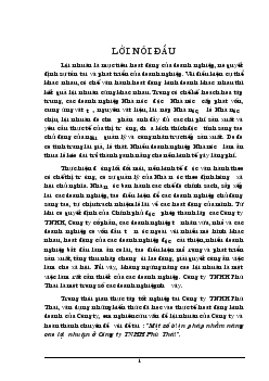 Một số biện pháp nhằm nâng cao lợi nhuận ở Công ty TNHH Phú Thái