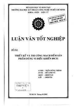 Thiết kế và thi công mạch đếm sản phẩm dùng vi điều khiển 89C51