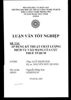 Áp dụng kỹ thuật chất lượng dịch vụ vào mạng của cục thuế Tp.HCM