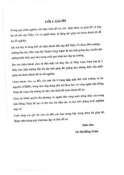 Đánh giá mức độ ô nhiễm nước do hoạt động nuôi trồng thủy hải sản Tỉnh Đồng Tháp và đề xuất giải pháp quản lý thích hợp