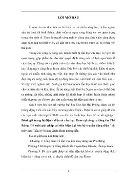 Đánh giá trang bị điện-Điện tử nhóm cần trục Kone tại Tổng công ty đóng tàu Phà Rừng
