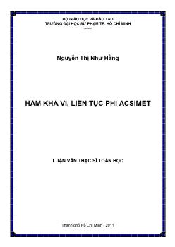 Hàm khả vi, liên tục phi acsimet