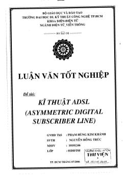 Kỹ thuật ADSL (asymmetric digital subscriber line)