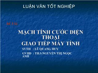 Mạch tính cước điện thọai giao tiếp máy tính