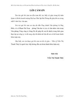 Một số giải pháp góp phần nâng cao hiệu quả hoạt động văn phòng tại Tổng Công ty Sông Đà- Bộ xây dựng